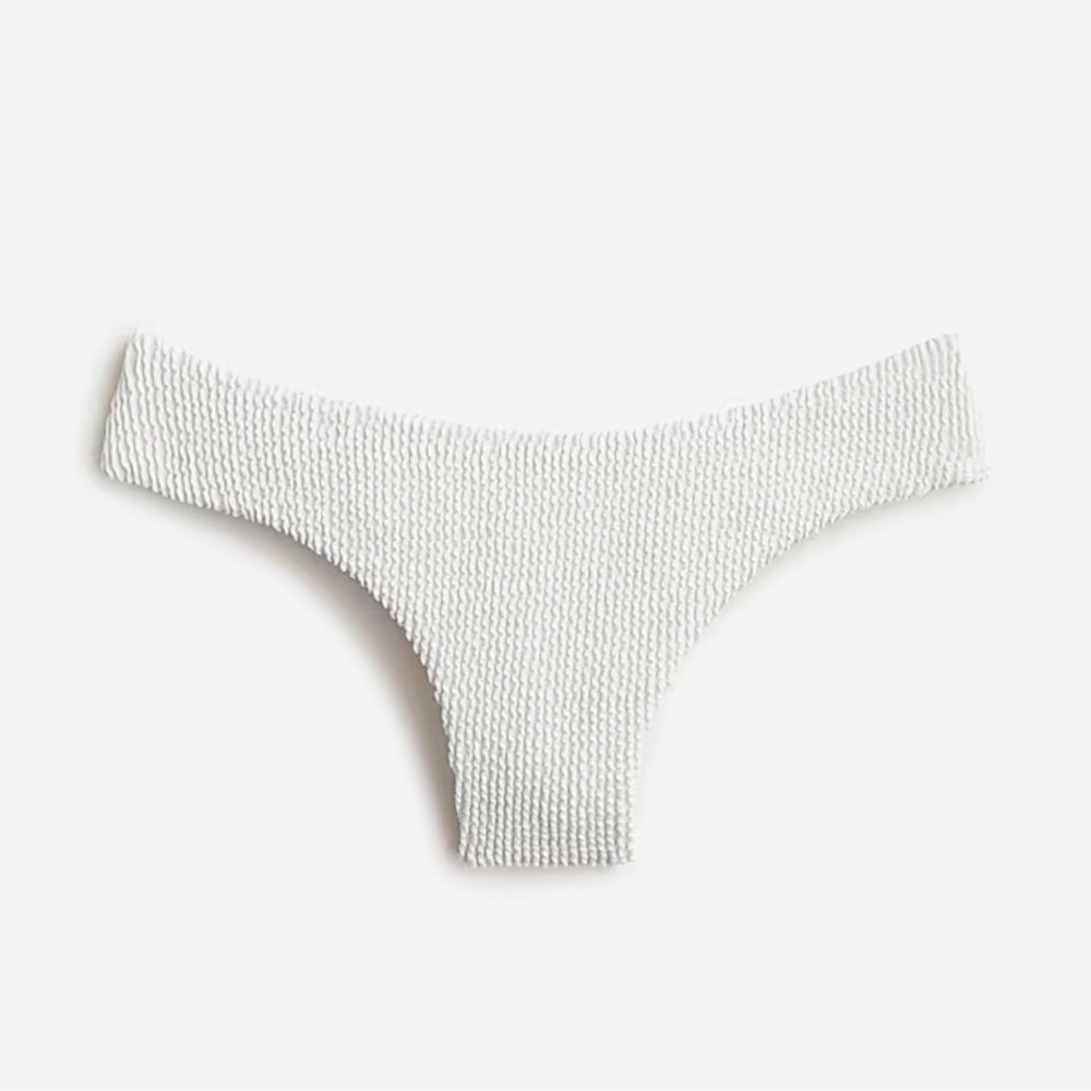 NWT J. Crew Scrunchie hipster bikini swim bottom BH480‎ WHITE XXL